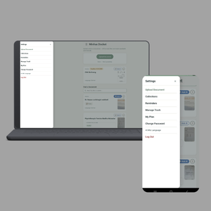 Image of a lap top and mobile for AI document Organizer